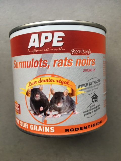 Raticide APE Surmulots et Rats Noirs - Produit Anti-Rat - PG Distribution